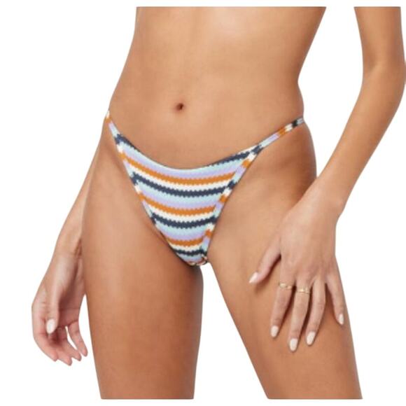 L*Space Printed Stripe Jay Bikini Bottom XS - Picture 1 of 10